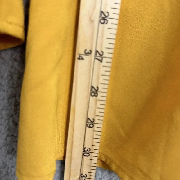 Gypsies & moondust wide leg pants womens large yellow high rise belted boho glam - Picture 4 of 9